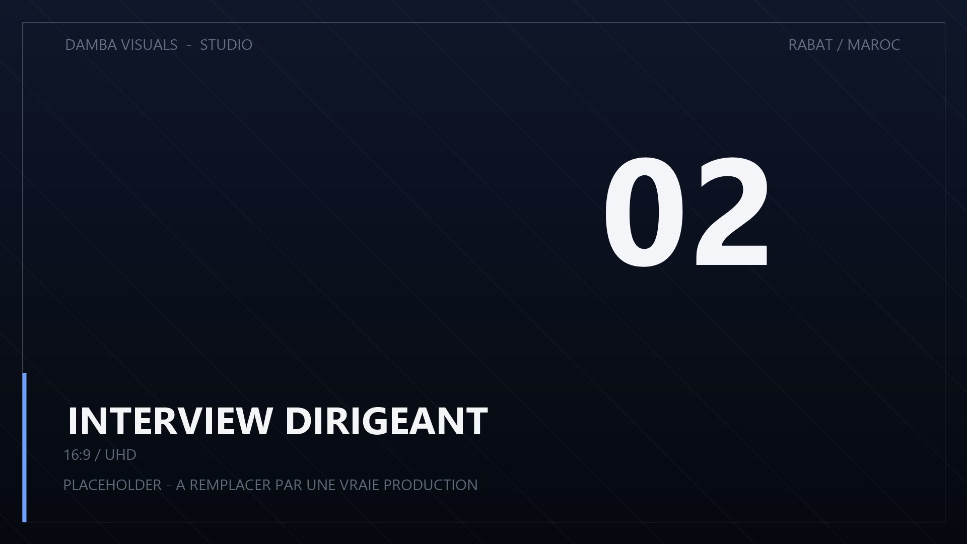 Prise de parole dirigeante en studio