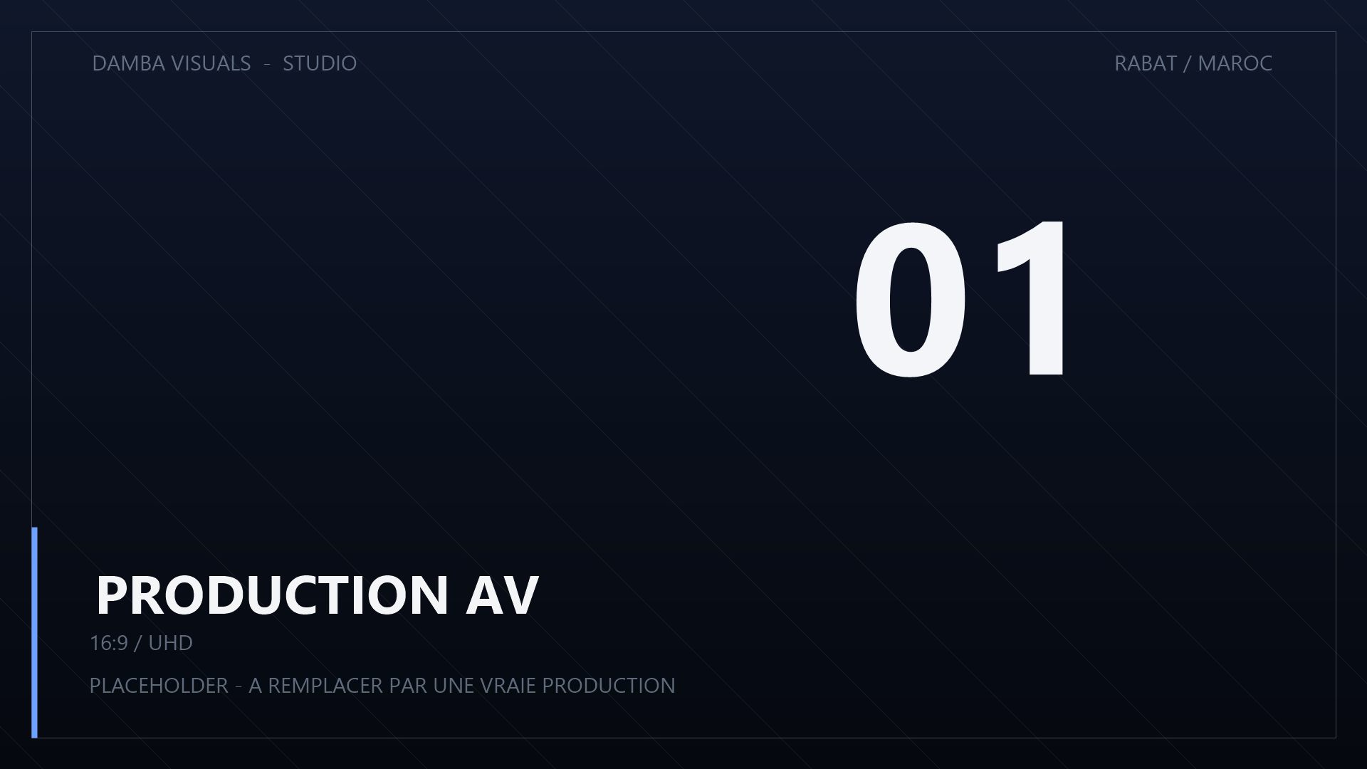 Aperçu d'une production audiovisuelle