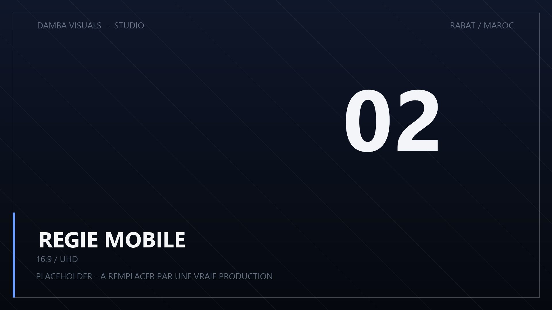Régie mobile déployée sur site